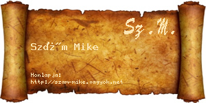 Szám Mike névjegykártya